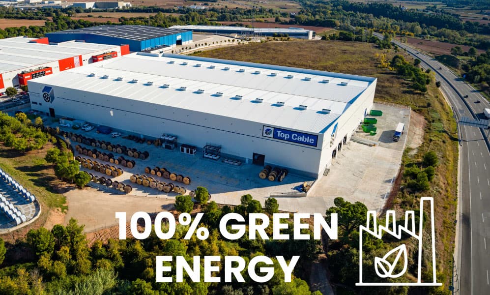 頂尖電纜廠100％綠色能源